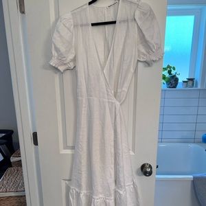 Reformation White Linen Dress